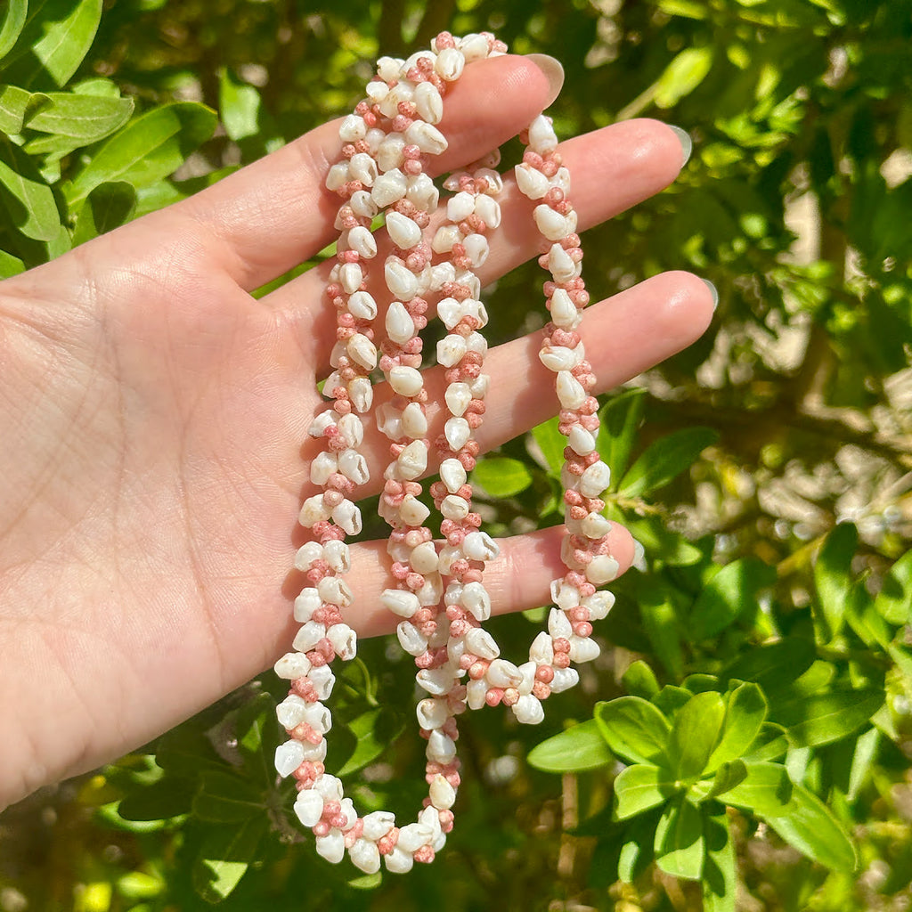 For Kim - Custom Restringing Heliconia Ni'ihau Shell Necklace– NI