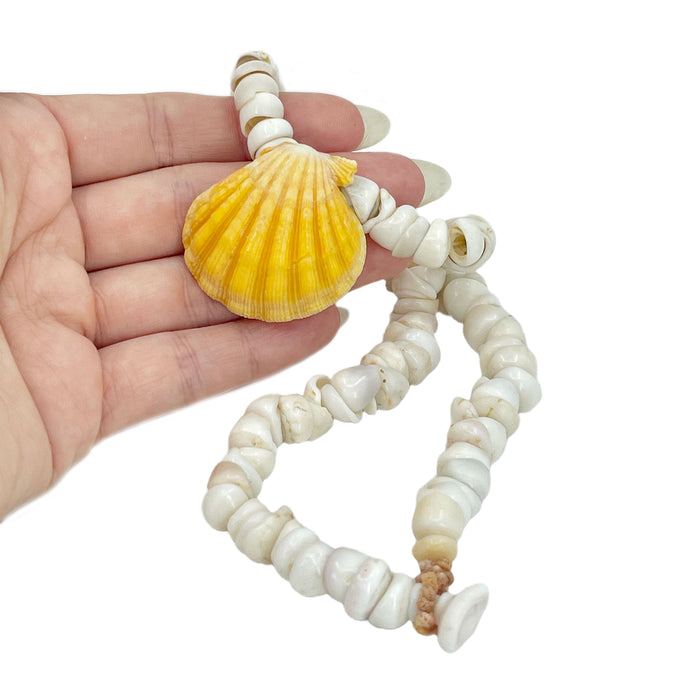 XL Sunrise Shell Vintage Puka Choker Kahelelani Hawaiian Surfer Graduated Necklace 1970's