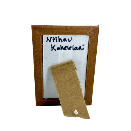 Tan Kahelelani Ni'ihau Hawaii Miniature Display Frame Collectable Handmade